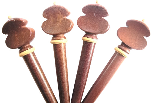 Violin pegs-Zans-Crabwood-White trimme