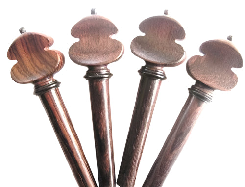 Violin pegs-Zans-rosewood-Ebony trimme