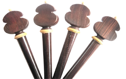 Violin pegs-Zans-Rosewood-white trimme