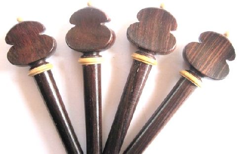 Violin pegs-Zans-Rosewood-white trimme