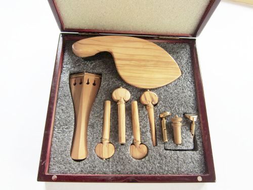 Violin fitting set- Olive-gold
