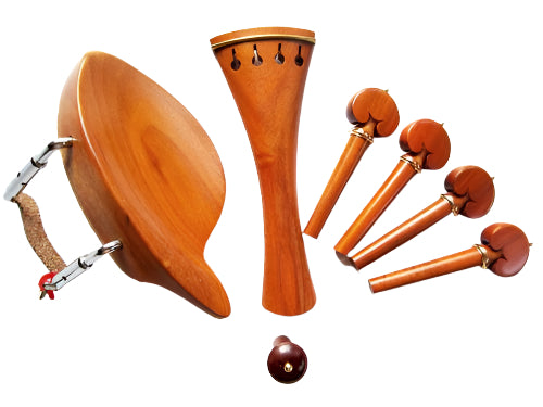 Violin fitting set- Pernambuco- gold