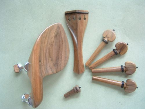 Violin fitting set- Walnut-ebony trimme