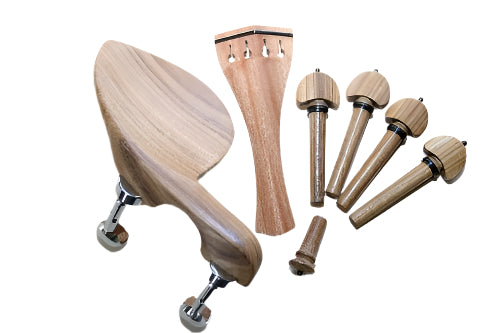 Violin fitting set- Teak-Ebony trimme