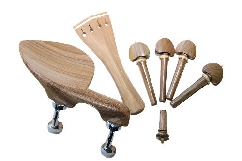 Violin fitting set- Teak-white trimme