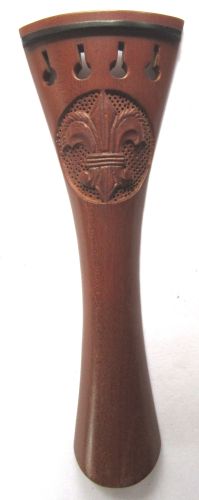 Violin tailpiece-French-Boxwood-Carved fleur de lys