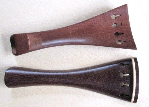 Violin tailpiece-French-Crabwood-white saddle hollow-10.8