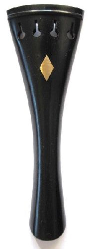 Violin tailpiece-French-Ebony-Brass diamond