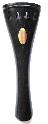Viola tailpiece-French-Ebony-brass olive inlay