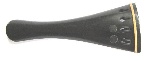 Violin tailpiece-French-Ebony-"Schmidt tailpiece"-white saddle-2 tuners