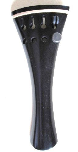 Violin tailpiece-French-Ebony-"Schmidt tailpiece" white saddle-1 tuner