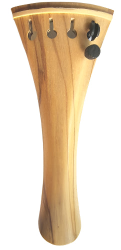 Viola tailpiece-French-"Schmidt tailpiece"-Olive-white saddle-1 tuner