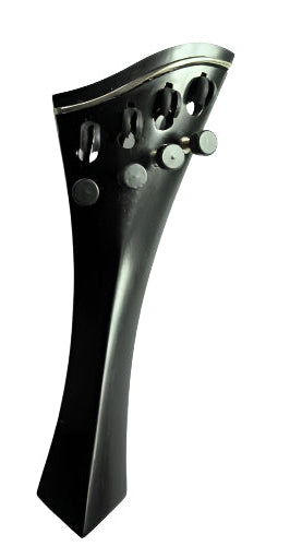 Violin tailpiece-"Schmidt Harp-style"-Ebony-4 tuners-gold saddle