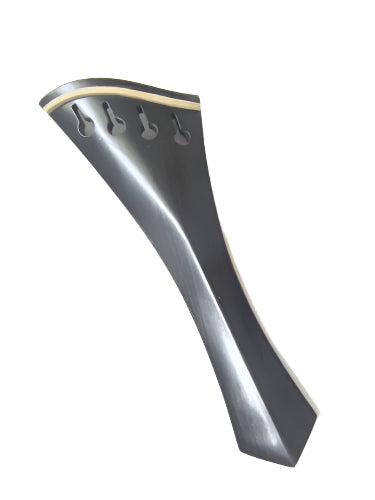 Violin tailpiece-"Schmidt harp style"-Ebony-White saddle