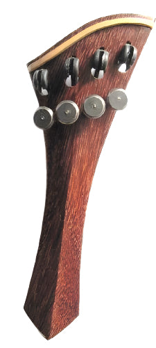 Violin tailpiece-"Schmidt Harp-style"-Tetul-white saddle-4tuners