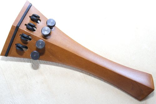 violin tailpiece-Hill-"Schmidt tailpiece"-Boxwood-ebony saddle-4 tuners