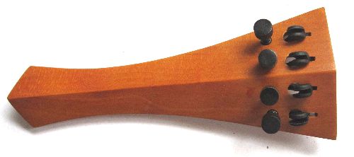 Violin tailpiece-Hill-"Schmidt tailpiece"-Boxwood-no saddle-4 tuners