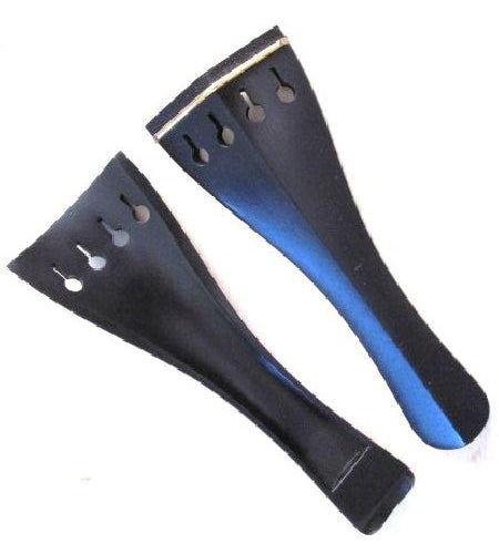 Violin tailpiece-Hill-Ebony-gold saddle-hollow