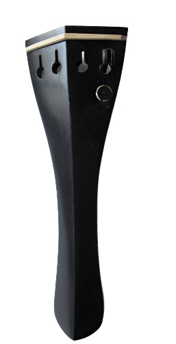 Violin tailpiece-Hill-Schmidt-Ebony-white saddle-1 tuner-hollow