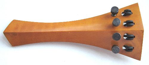 Viola tailpiece-Hill-"Schmidt" model-Boxwood-Flamed-4 tuners