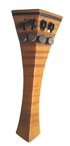 Violin tailpiece-Hill-"Schmidt tailpiece"-boxwood-flamed-4 tuners