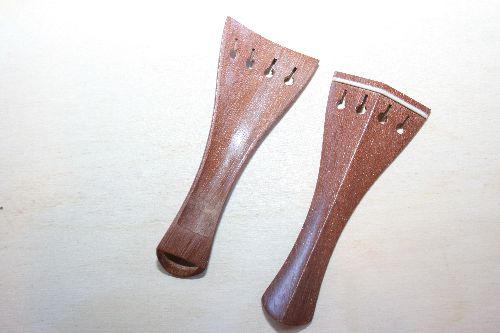 Violin tailpiece-Hill-Mahogany-white saddle-Hollow