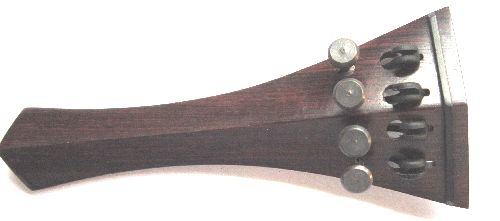 Violin tailpiece-Hill-"Schmidt tailpiece"-Rosewood-4 carbon fiber tuners-108mm