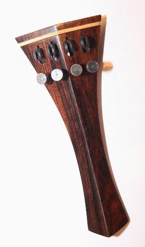 Violin tailpiece-Hill-"Schmidt tailpiece"-Rosewood-white saddle-4tuners