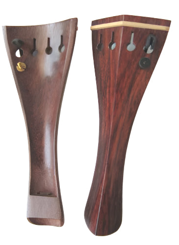 Violin tailpiece-Hill-Rosewood-White saddle-1 carbon tuner-hollow