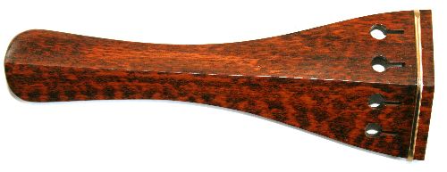 Violin tailpiece-Hill-Snakewood-gold saddle-hollow-114mm