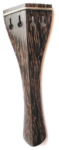 Violin Tailpiece-Hill-Tigerwood-Silver saddle