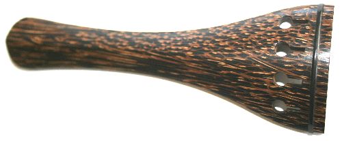 Viola tailpiece-Mirhill-"Tigerwood"-Ebony saddle