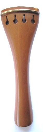 Violin tailpiece-Mirecourt-Boxwood-gold saddle