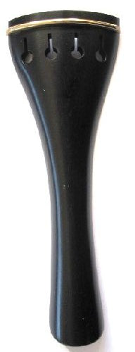 Violin tailpiece-Mirecourt-Ebony-gold saddle