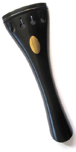 Violin tailpiece-Mirecourt-Ebony-Brass olive