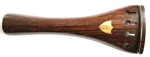 Violin tailpiece-Mirecourt-rosewood-Brass shield
