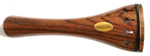 Violin tailpiece-Mirecourt-Rosewood-brass olive inlay