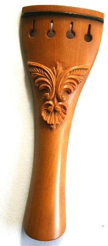 Viola tailpiece-Round-Boxwood-Carved wings