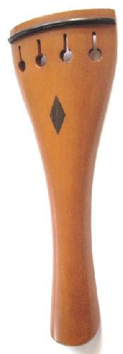 Violin Tailpiece-Round-Boxwood-Ebony diamond