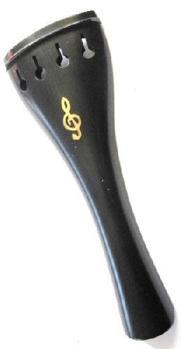 Violin tailpiece-Round-Ebony-Musical clef