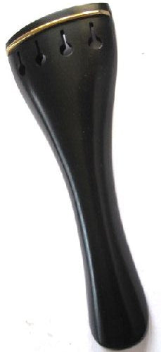 Violin Tailpiece-Round-Ebony-gold saddle
