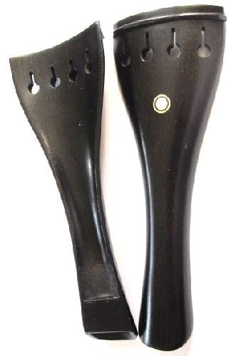 Violin tailpiece-Round-Ebony-Parisian eye-hollow