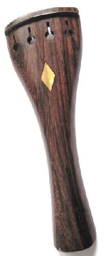 Violin Tailpiece-Round-Rosewood-Brass diamond