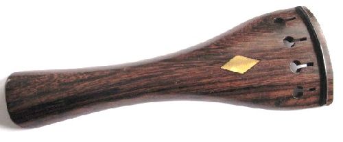 Violin Tailpiece-Round-Rosewood-Brass diamond