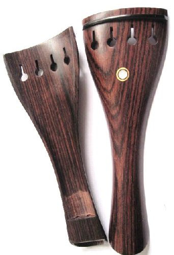 Violin tailpiece-round-rosewood-parisian eye-hollowed-10.8cm