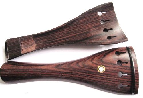 Violin tailpiece-round-rosewood-parisian eye-hollowed-10.8cm