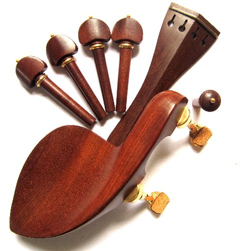 Violin fitting set- Crabwood-gold