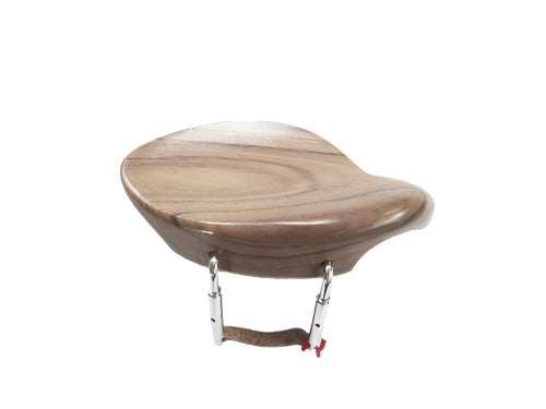 Viola chinrest- Hollywood-Teak-chrome brackets