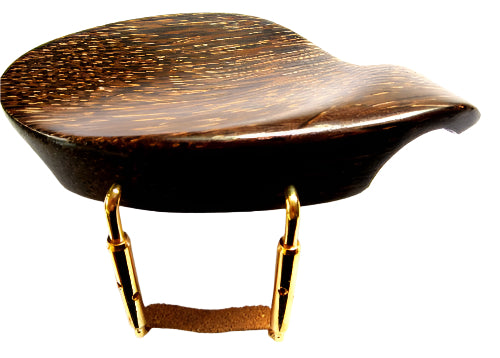 Viola chinrest- Hollywood-"tigerwood-Standard gold