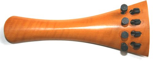 Viola tailpiece-french-"Schmidt tailpiece"-flamed boxwood-no saddle-4 tuners